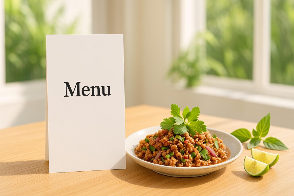 créer un menu qui met l'eau à la bouche